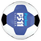Gepersonaliseerd op school logo voetbal (Gedraaid)