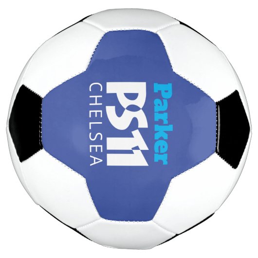 Gepersonaliseerd op school logo voetbal (Gedraaid)