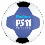 Gepersonaliseerd op school logo voetbal (Voorkant)