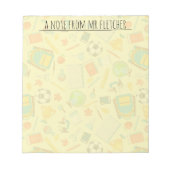 Gepersonaliseerd opleidingspatroon notitieblok (Voorkant)