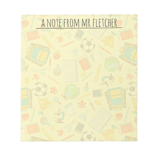 Gepersonaliseerd opleidingspatroon notitieblok (Voorkant)