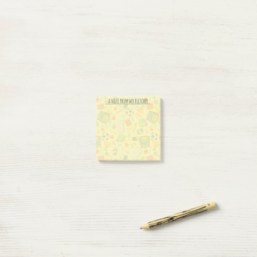 Gepersonaliseerd opleidingspatroon post-it® notes (Op bureau)