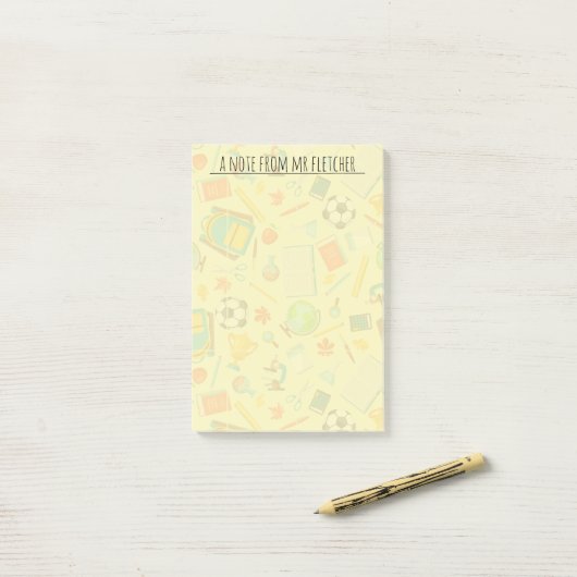 Gepersonaliseerd opleidingspatroon post-it® notes (Op bureau)