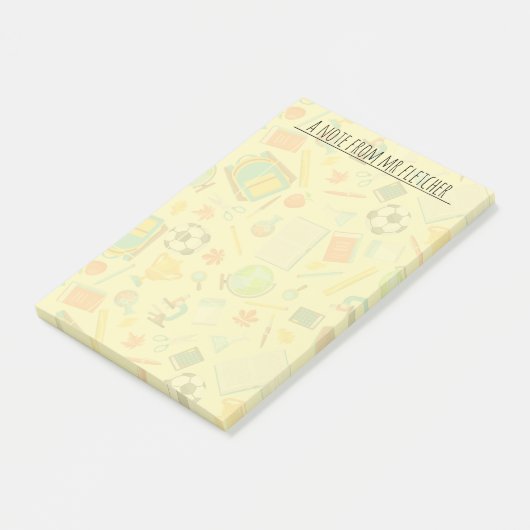 Gepersonaliseerd opleidingspatroon post-it® notes (Schuin)