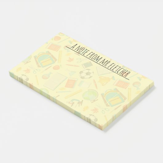 Gepersonaliseerd opleidingspatroon post-it® notes (Schuin)