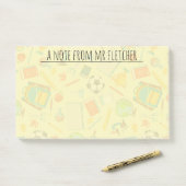 Gepersonaliseerd opleidingspatroon post-it® notes (Op bureau)