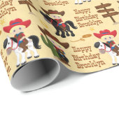 Gepersonaliseerd oppakpapier voor de londe cowboy cadeaupapier (Rol Hoek)