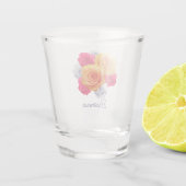 Gepersonaliseerd opvlambaar Roos Motif Shot Glass Shot Glas (Achterkant)