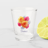Gepersonaliseerd opvlambaar Roos Motif Shot Glass Shot Glas (Voorkant)