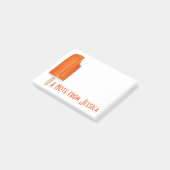 Gepersonaliseerd Oranje Creamsikel Populatie Post  Post-it® Notes (Schuin)