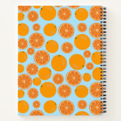 Gepersonaliseerd Oranje fruitpatroon Recipe Cookbo Notitieboek (Achterkant)