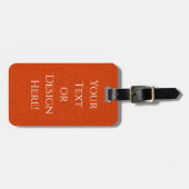 Gepersonaliseerd Oranje getextureerd Bagagelabel (Voorkant horizontaal)