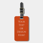 Gepersonaliseerd Oranje getextureerd Bagagelabel (Voorkant verticaal)