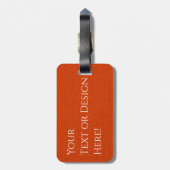 Gepersonaliseerd Oranje getextureerd Bagagelabel (Achterkant verticaal)