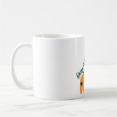 Gepersonaliseerd oranje giraffe koffiemok (Links)