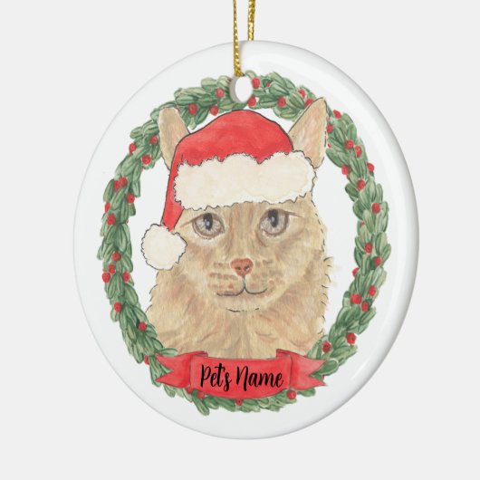 Gepersonaliseerd Oranje muntgeverfd Keramisch Ornament (Links)