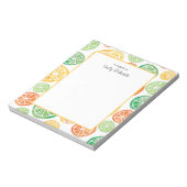 Gepersonaliseerd oranje Notitieblok voor het uitsn (Linkerzijde)