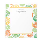 Gepersonaliseerd oranje Notitieblok voor het uitsn (Voorkant)