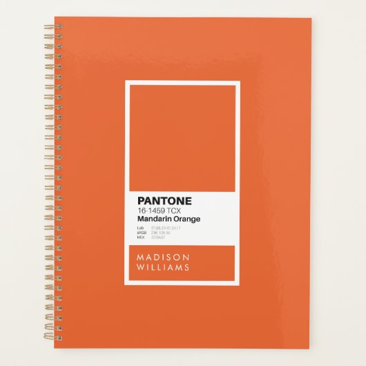 Gepersonaliseerd Oranje Notitieboek | Aangepaste n (Voorkant)