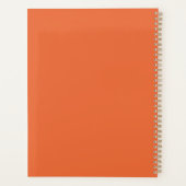 Gepersonaliseerd Oranje Notitieboek | Aangepaste n (Achterkant)