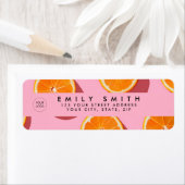 Gepersonaliseerd Oranje segmentpatroon Etiket (Insitu)