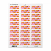 Gepersonaliseerd Oranje segmentpatroon Etiket (Full Sheet)
