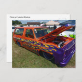 Gepersonaliseerd Oranje vrachtwagen Briefkaart (Voorkant / Achterkant)