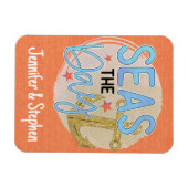 Gepersonaliseerd Oranje Zeeen de Ruwe Deur Magnet Magneet (Horizontaal)