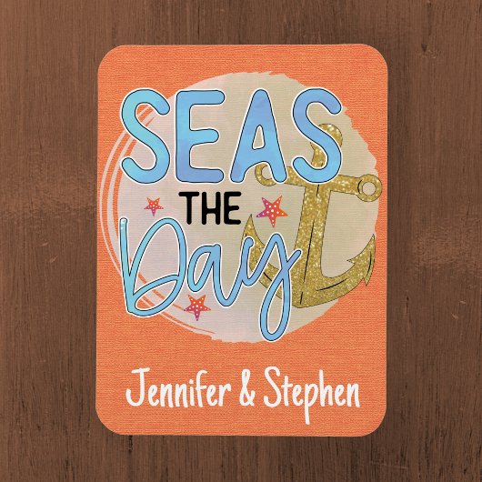 Gepersonaliseerd Oranje Zeeen de Ruwe Deur Magnet Magneet