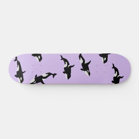 Gepersonaliseerd orca Whale Pod Pattern Pastel Lil Persoonlijk Skateboard (Horizontaal)