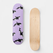 Gepersonaliseerd orca Whale Pod Pattern Pastel Lil Persoonlijk Skateboard (Voorkant)