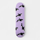 Gepersonaliseerd orca Whale Pod Pattern Pastel Lil Persoonlijk Skateboard (Voorkant)