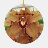 Gepersonaliseerd Orchidee Ornament (Achterkant)