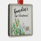 Gepersonaliseerd Ornament Boho Llama Bohemian Cact (Rechts)