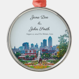 Gepersonaliseerd Ornament Des Moines Skyline