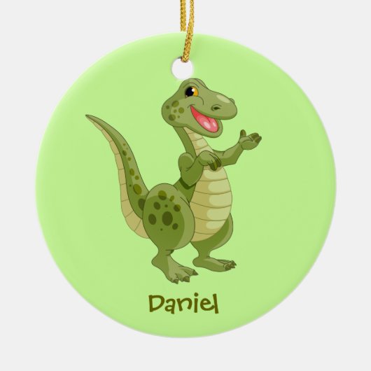 Gepersonaliseerd Ornament Dinosaur (Voorkant)