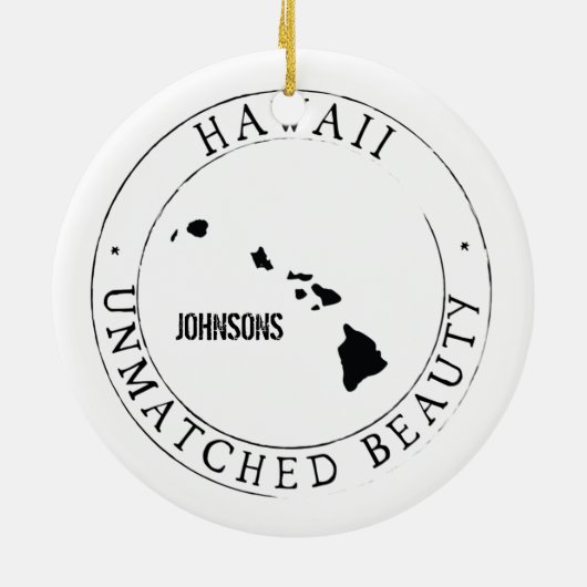 Gepersonaliseerd Ornament Hawaii (Achterkant)