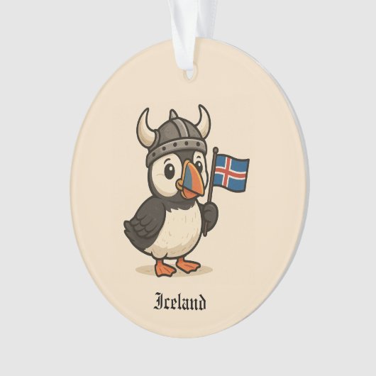 Gepersonaliseerd ornament - IJslandse papegaaiduik (voorkant)