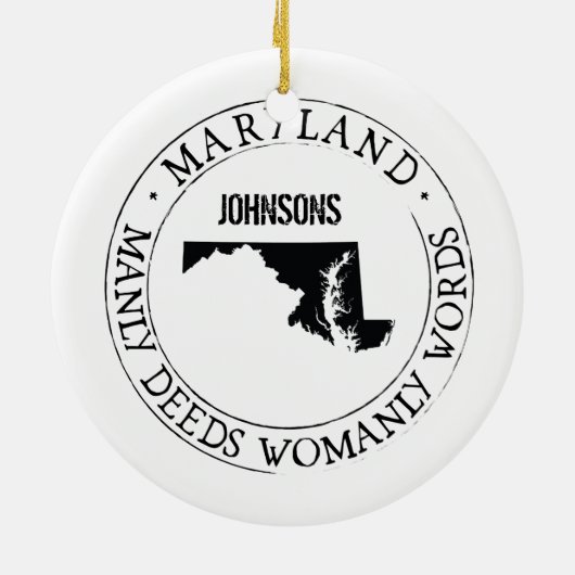Gepersonaliseerd Ornament Maryland (Achterkant)