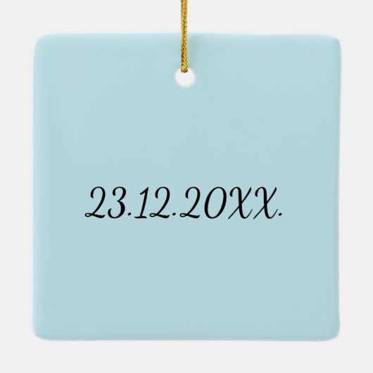 Gepersonaliseerd Ornament met Schattigee cadeauill (Achterkant)