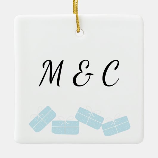 Gepersonaliseerd Ornament met Schattigee cadeauill (Voorkant)