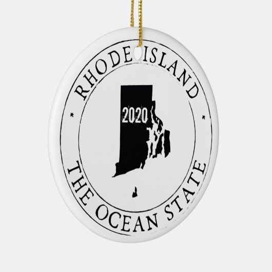 Gepersonaliseerd Ornament op Rhode Island (Rechts)