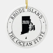 Gepersonaliseerd Ornament op Rhode Island (Voorkant)
