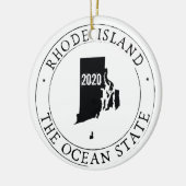 Gepersonaliseerd Ornament op Rhode Island (Links)