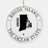 Gepersonaliseerd Ornament op Rhode Island (Achterkant)