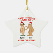 Gepersonaliseerd Ornament Oud paar Ik wil groeien (Achterkant)