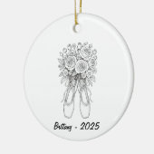 Gepersonaliseerd Ornament, Pointe Shoes Keramisch Ornament (Links)