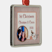 Gepersonaliseerd Ornament Roze/Bruin Bloemen Lov (Rechts)