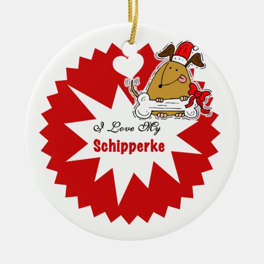 Gepersonaliseerd Ornament Schipperke Keepomwille (Voorkant)