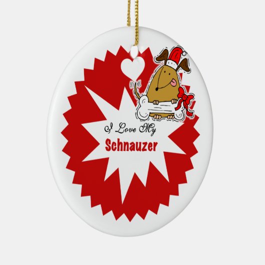 Gepersonaliseerd Ornament Schnauzer Keepomwille (Rechts)